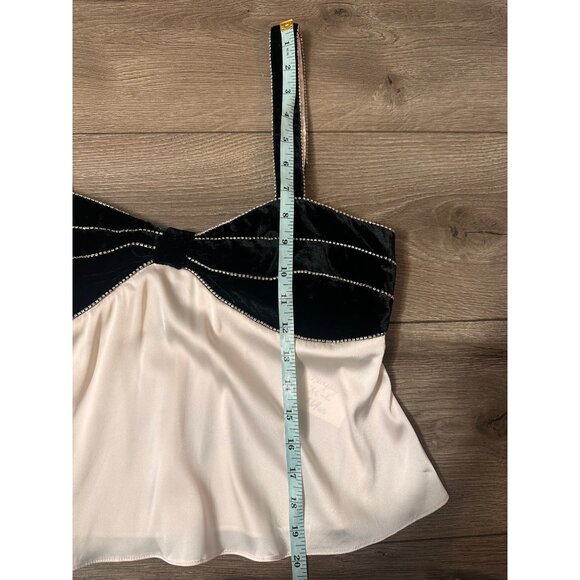 Stellah nyc rhinestone velvet bow camisole nwt Small - Picture 10 of 11